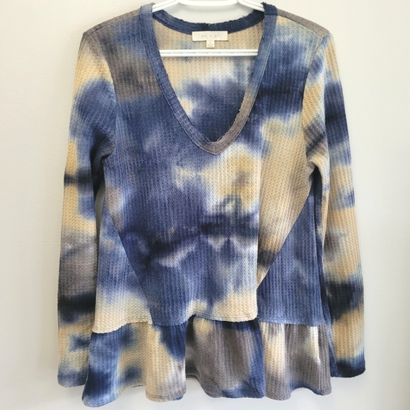 Eri + Ali Waffle Knit Tallie Tie Dye Top - Picture 2 of 7